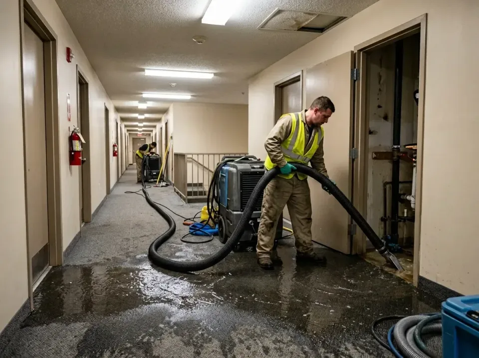multi-unit-apartment-hallway-f-005 — frequently asked questions, Emergency Burst Pipe Water Extraction & Removal in Albertso…